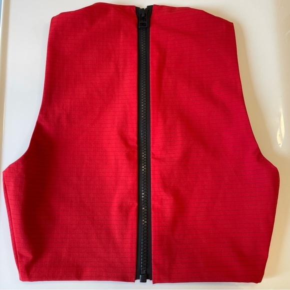 Rochelle Sara Swim Bikini Hibiscus Red Fabi Zip Top Mercer Low Rise Bottoms Sz 0 - Picture 4 of 15